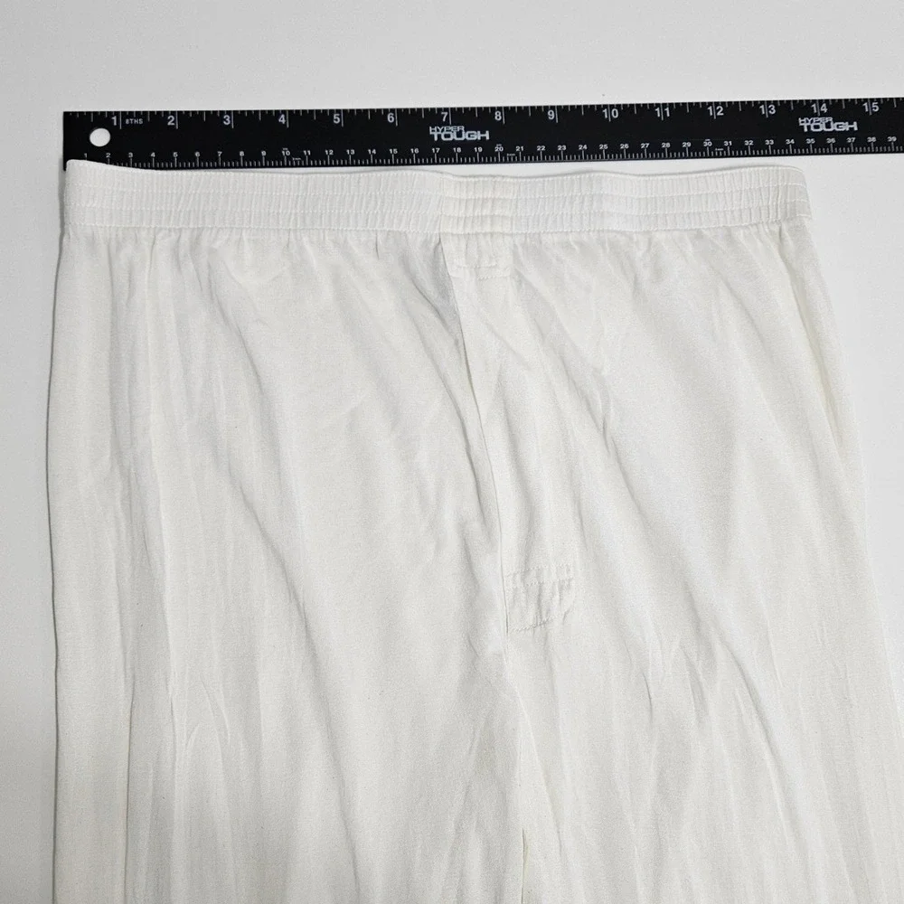 Eddie Bauer 100% Silk Base Layer Bottoms Pants Long Johns Gorpcore Cream S Mens